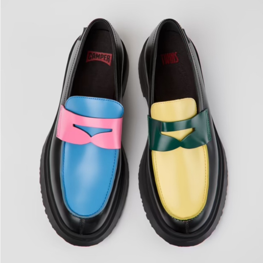 Camper Multicolor Flats - Black, Blue, Pink, Yellow, Green